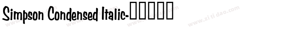 Simpson Condensed Italic字体转换